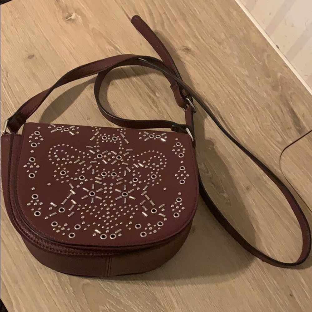 Brown Purse with long strap-